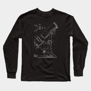 Microscope Vintage Patent Drawing Long Sleeve T-Shirt